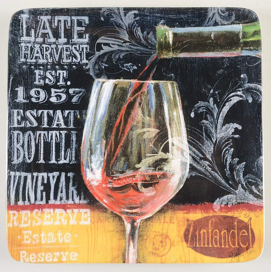 Certified International House Wine Square Salad Dessert Plate 10609105