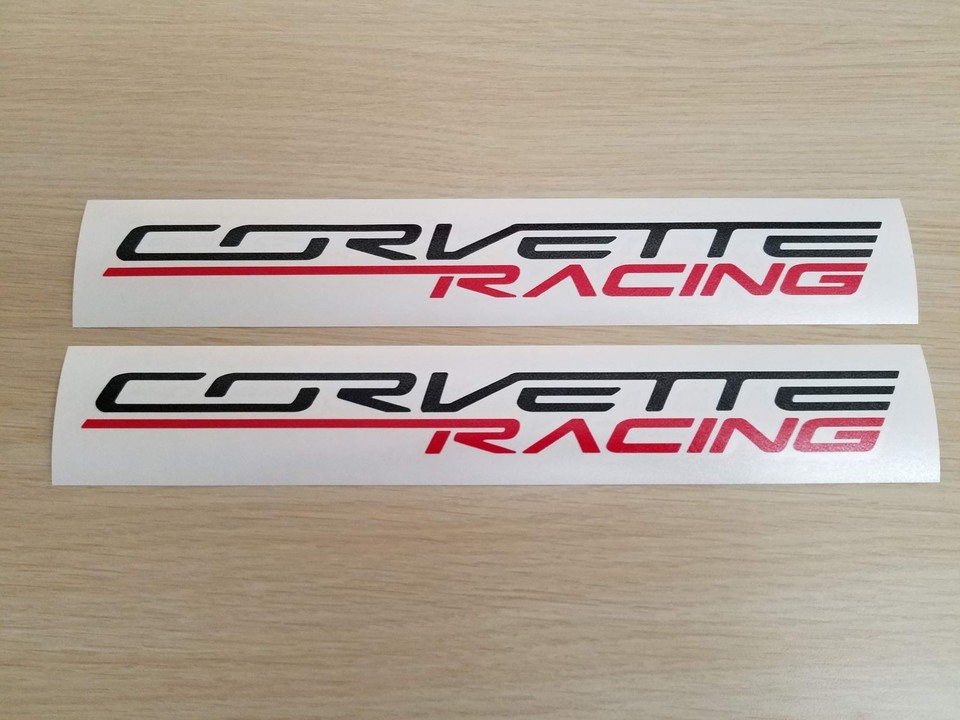Pair Corvette Racing Combo-Color Decal Vinyl Sticker for Corvette ...
