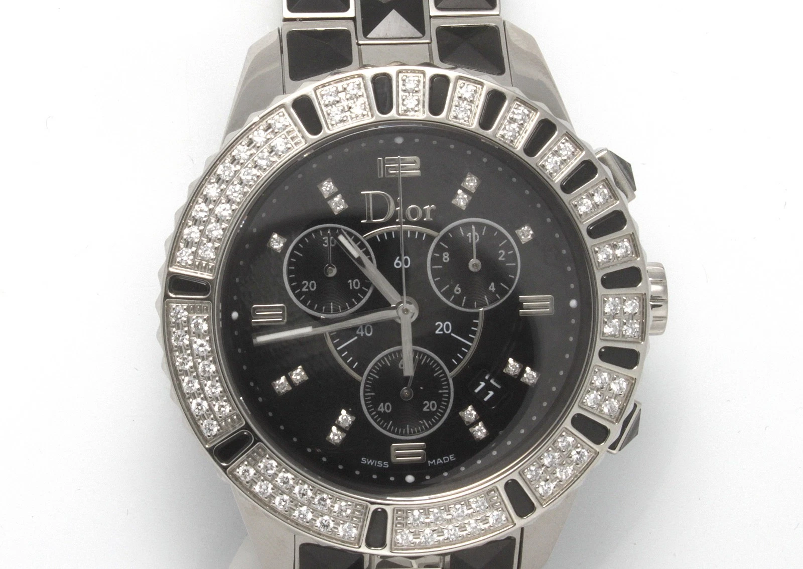 Montre bracelet céramique Christian Dior Christal cadran diamant neuve authentique FN9592