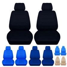 Two Front Seat Covers Fits 2012 - 2019 Volkswagen Beetle Solid Color Seat Covers