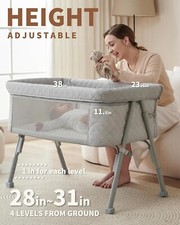 AirClub Bassinet Bedside Sleeper, Baby Crib for Newborn, Baby Bassinets Bedside.