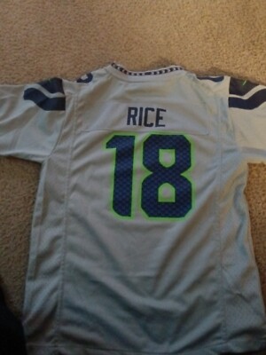 NFL-SEATTLE SEAHAWKS- SIDNEY RICE-JERSEY-SIZE YOUTH LARGE -NIKE- # 18 ...