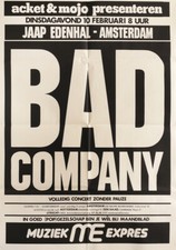 Bad Company Concert Poster 1976 Original Amsterdam The Netherlands