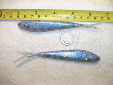14-4 1/2"-crappie bass-panfish-soft minnow-jigs-grub-lure-split tail-fluke-scent