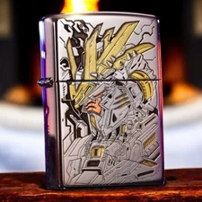Anime-Inspired Mecha Design,  Genuine Zippo Mirror Finish