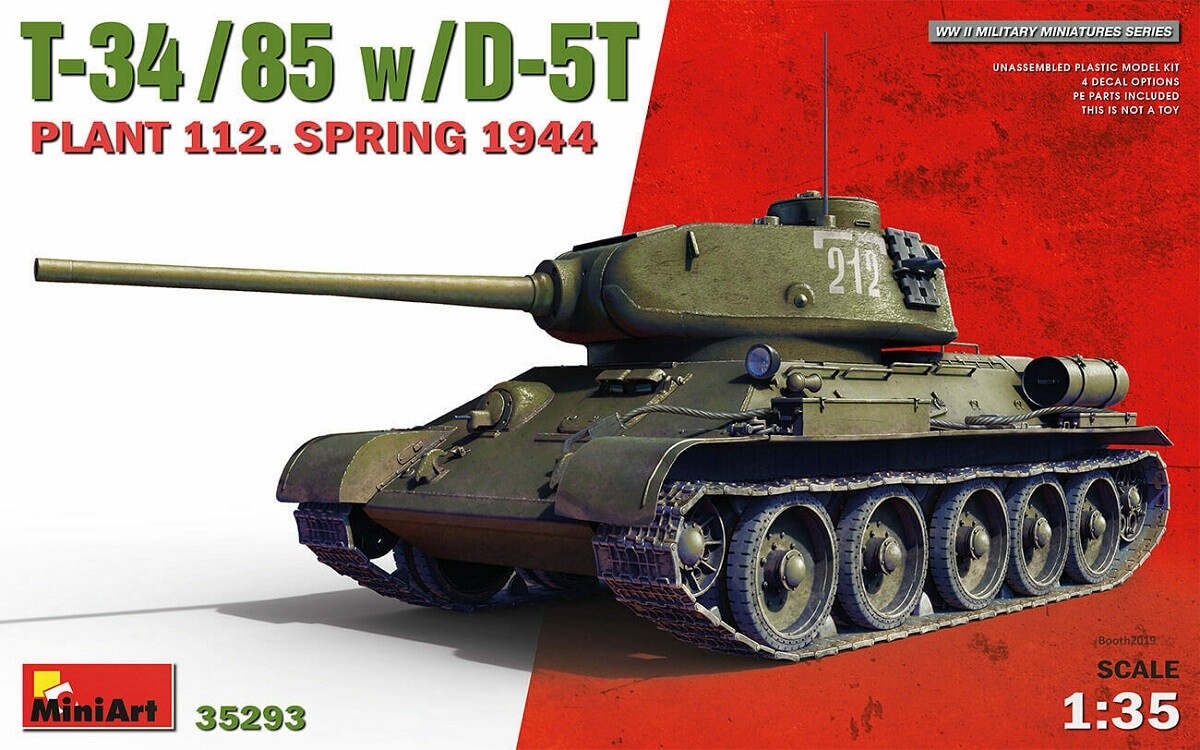 Miniart 35293 - 1/35 Tank T-34/85 with a D-5T cannon. Factory 112