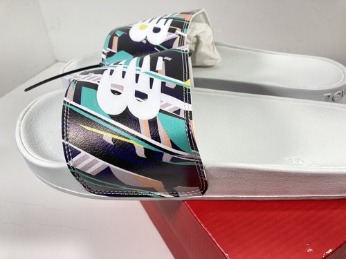New Balance Sandalias Deslizantes Mujer Talla 11 SWF200GP Blanco Floral Nuevo En Caja Nuevo en Caja - Imagen 3 de 8