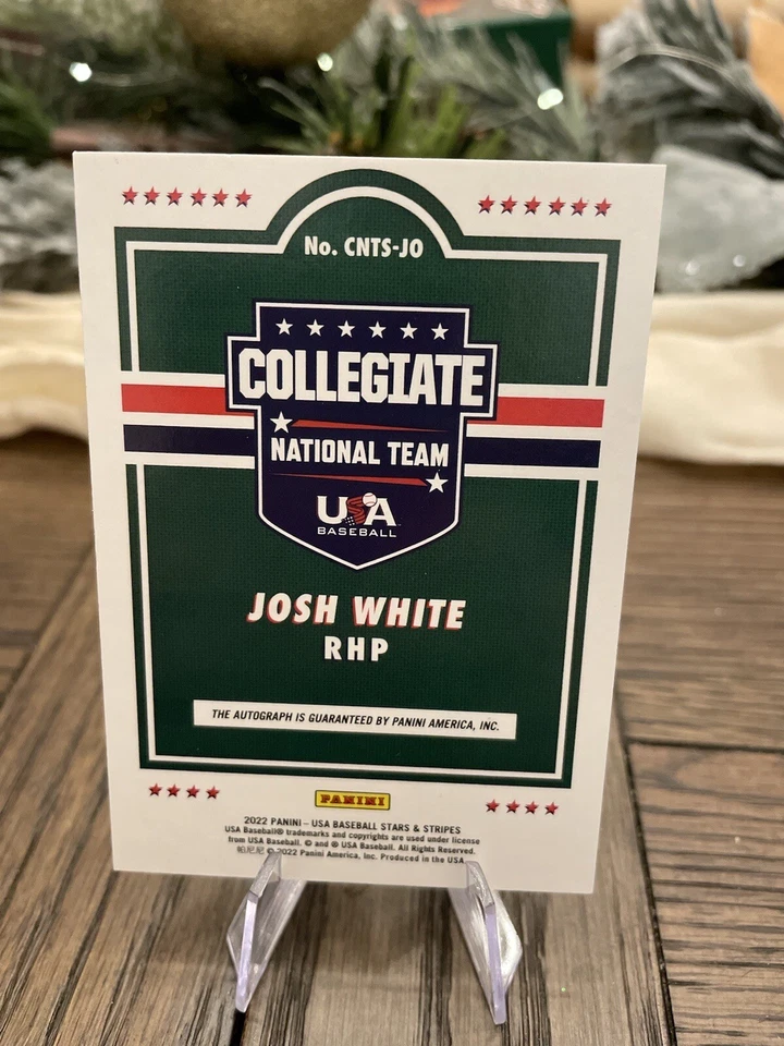 K4,847 - 2022 USA Stars & Stripes CNT Auto Blue Ink #39 Josh White #/349 - Image 2 of 2