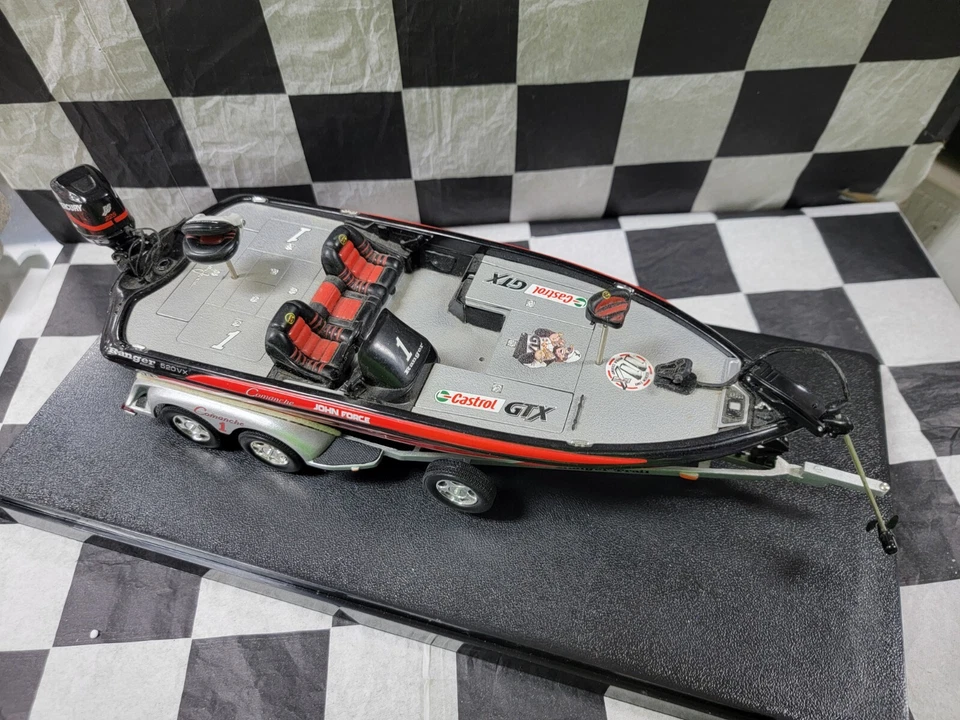 John Force 1/24 2002 Ranger Boat & Trailer 1 of 1644 NHRA Castrol GTX NO BOX - Image 2 of 4