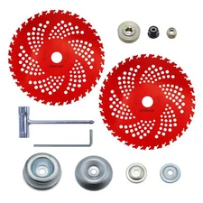 2 Pack-9"x 36 Teeth Carbide Tipped Blade kit for Brush Cutter Trimmer Weed Eater
