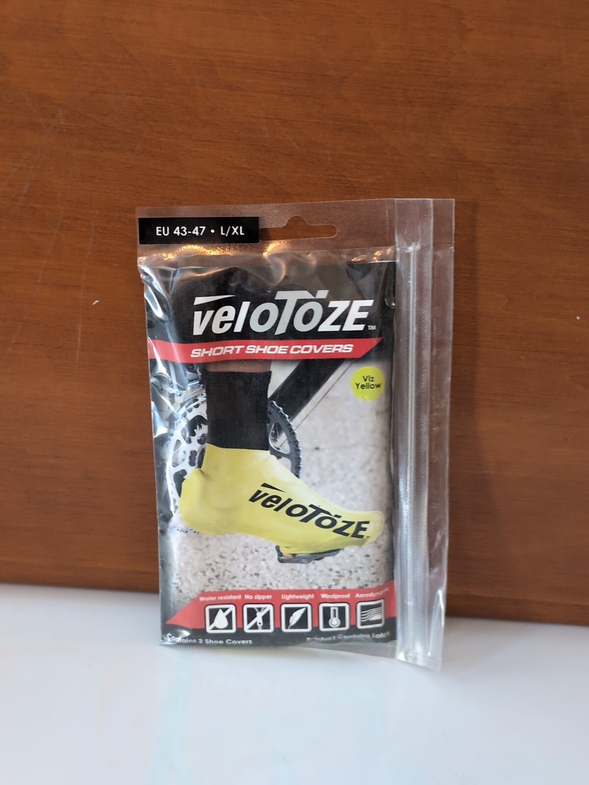 VELOTOZE Short Shoe Bicycle Shoe Cover Yellow 43 - 47