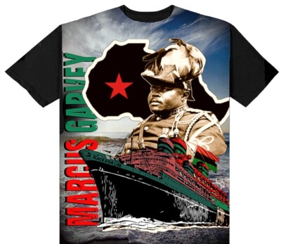 BLACK HISTORY T-SHIRT. MARCUS GARVEY BLACK STAR SHIP 2022 , MALCOLM X.