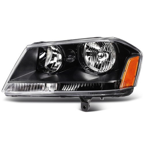 Headlights Assembly For 2008-2014 Dodge Avenger SXT SE Black Housing Pair - Picture 11 of 16