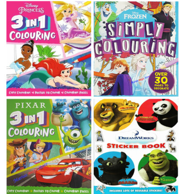 KINDER DISNEY Mädchen Kinder Malbücher Buch Dreamworks Aschenputtel Prinzessin