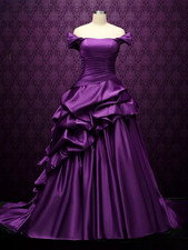 Vintage Wedding Dresses A-Line Off-Shoulder Tiered Backless Lace Up Ball Gowns