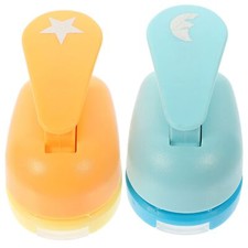 2 Pcs Moon  Star Paper Punches Mini Hole Punchers Scrapbook  Embossing Tools