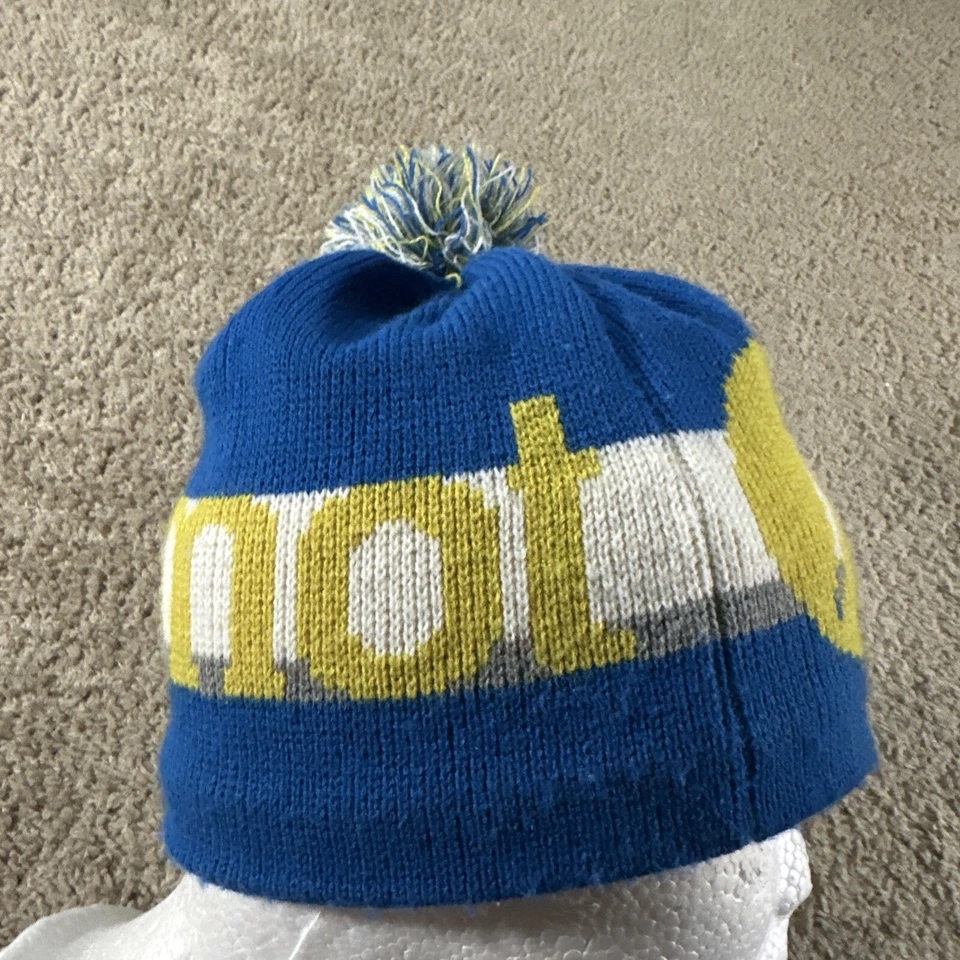 Gorro Marmot para Hombres Azul Amarillo Talla Única Spellout Pom Exterior Nieve SP2014 Foto 4 de 4
