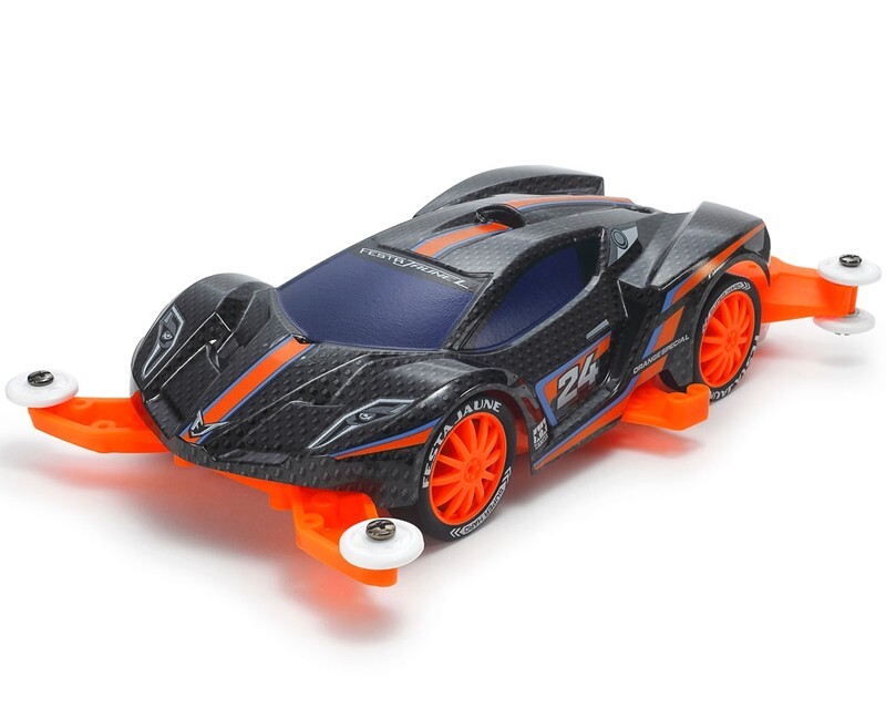 Tamiya Mini4WD Pro Festa Jaune Orange Special MA Chassis 95658 modellismo foto 2