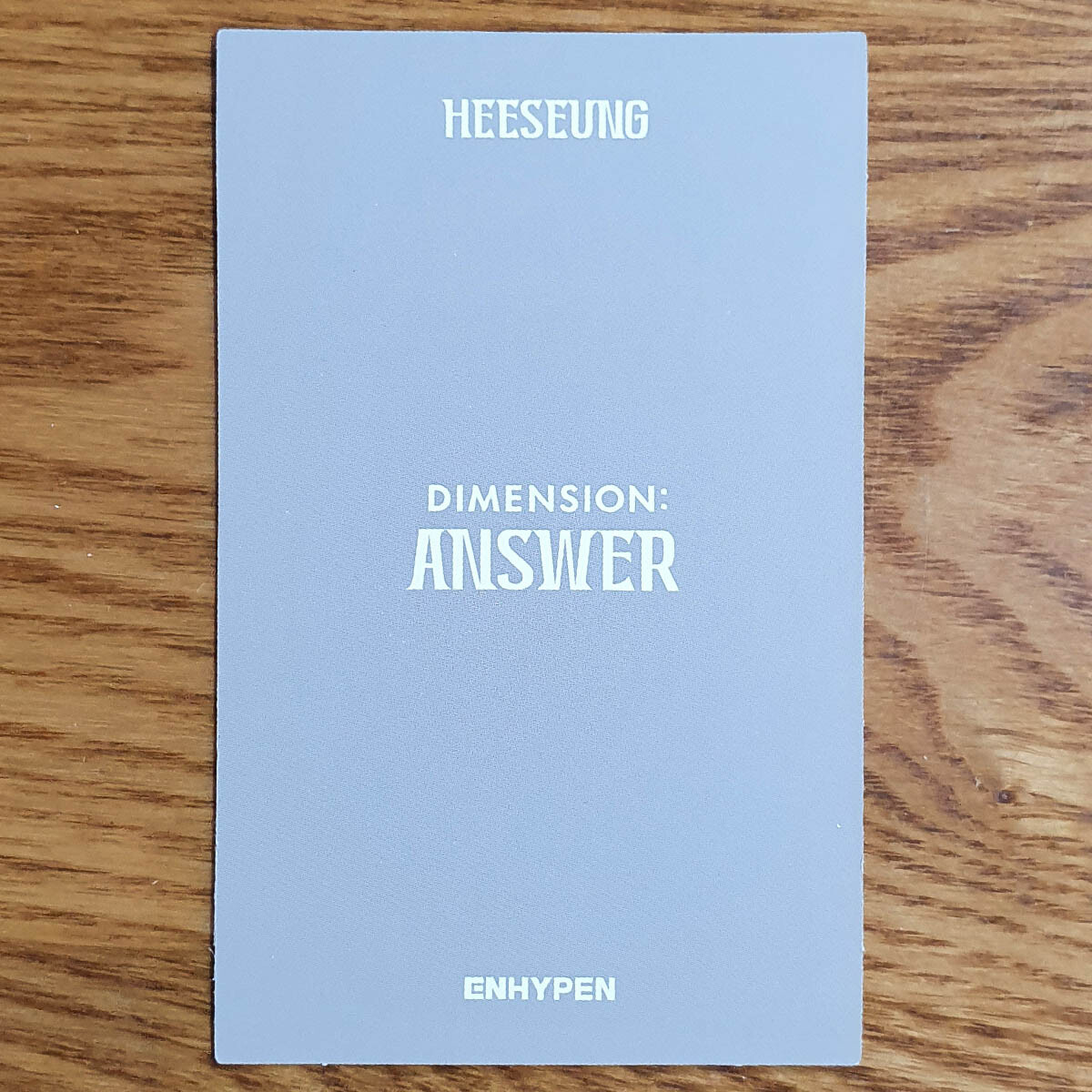 Heeseung Official Photocard Enhypen Dimension : Answer Genuine