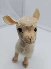 RARE VINTAGE GERMAN STEIFF CUTE MOHAIR LAMA THE LLAMA 7" tall.