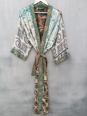 Lot of 22  Kimonos Silk Sari Kimono Christmas Gift For Her Woman's ,  L-22