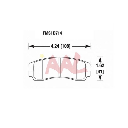 AAL Rear BRAKE PADS For 1997-2000 2001 2002 2003 2004 CHEVROLET RIVIERA (4 pcs) - Picture 2 of 6