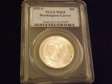 1953 S    50 C         Washington Carver       PCGS   MS 65