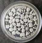 1oz Silver Emojis Skull Round in a Capsule