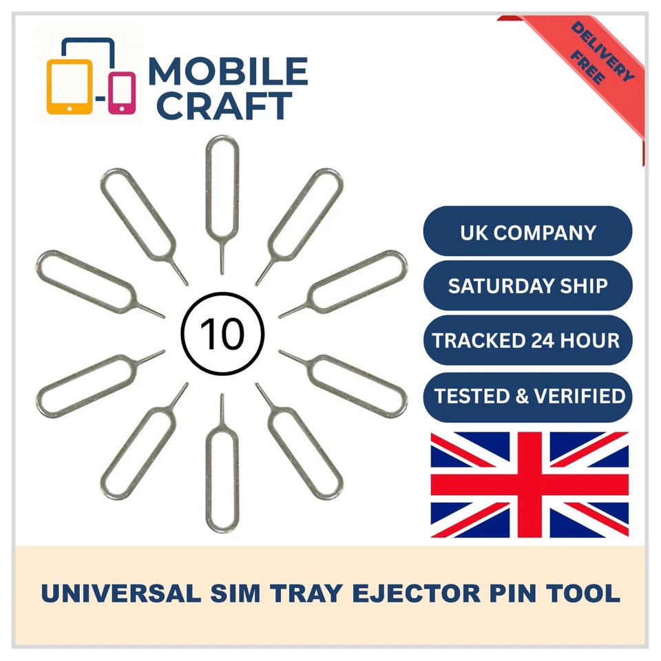 10× Universal SIM Card Ejector Pin Tool For Apple iPhone Samsung Google Phones