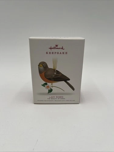 2018 HALLMARK KEEPSAKE BEAUTY OF BIRDS LADY ROBIN LIMITED ORNAMENT NEW IN BOX