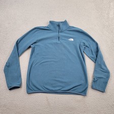 The North Face 1/4 Zip Pullover Jacket Mens Small Fleece Logo Embroidery