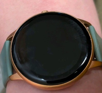 KW66-SW022 Smart Watch Green Band Gold Case FCC ID 2AWQD-KW66-SW022 CE RoHS