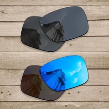 2 Pairs Polarized Replacement Lenses for Oakley Holbrook XL OO9417 Black/Blue