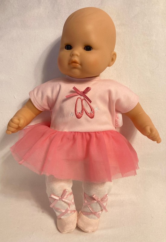 COROLLE "MON PREMIER BEBE CALIN 12" BALLERINA BABY DOLL",  VINYL, BLUE EYES