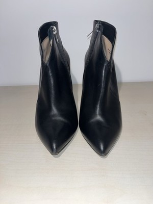 Pura Lopez Damen High Heel Leder Stiefeletten Schwarz Größe 37,5 Guter Zustand