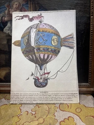 Ancien Menu Le Concorde Avion Air France dedicace de l equipage Montgolfière - Photo 1/2