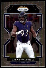 Calais Campbell 2021 Panini Prizm #284 Ravens NFL READ FREE SHIP AutographDen
