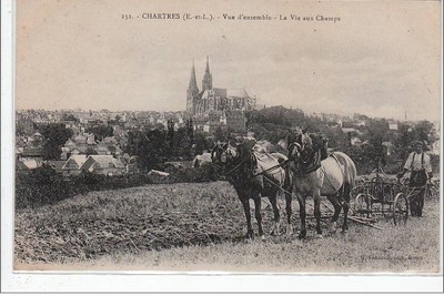 CHARTRES: overview - life in the fields - very good condition