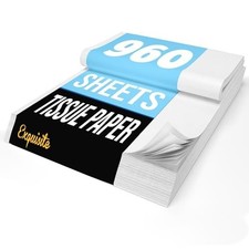 Tissue Paper for Gift Bags 960 Sheets, 15" x 20", White Wrapping Filler