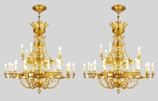 Lucien Gau House - Pair of Empire style chandeliers