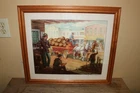 Rare Vintage Gipps Beer In Old Peoria Illinos 22"x19" Print Sign Framed NICE