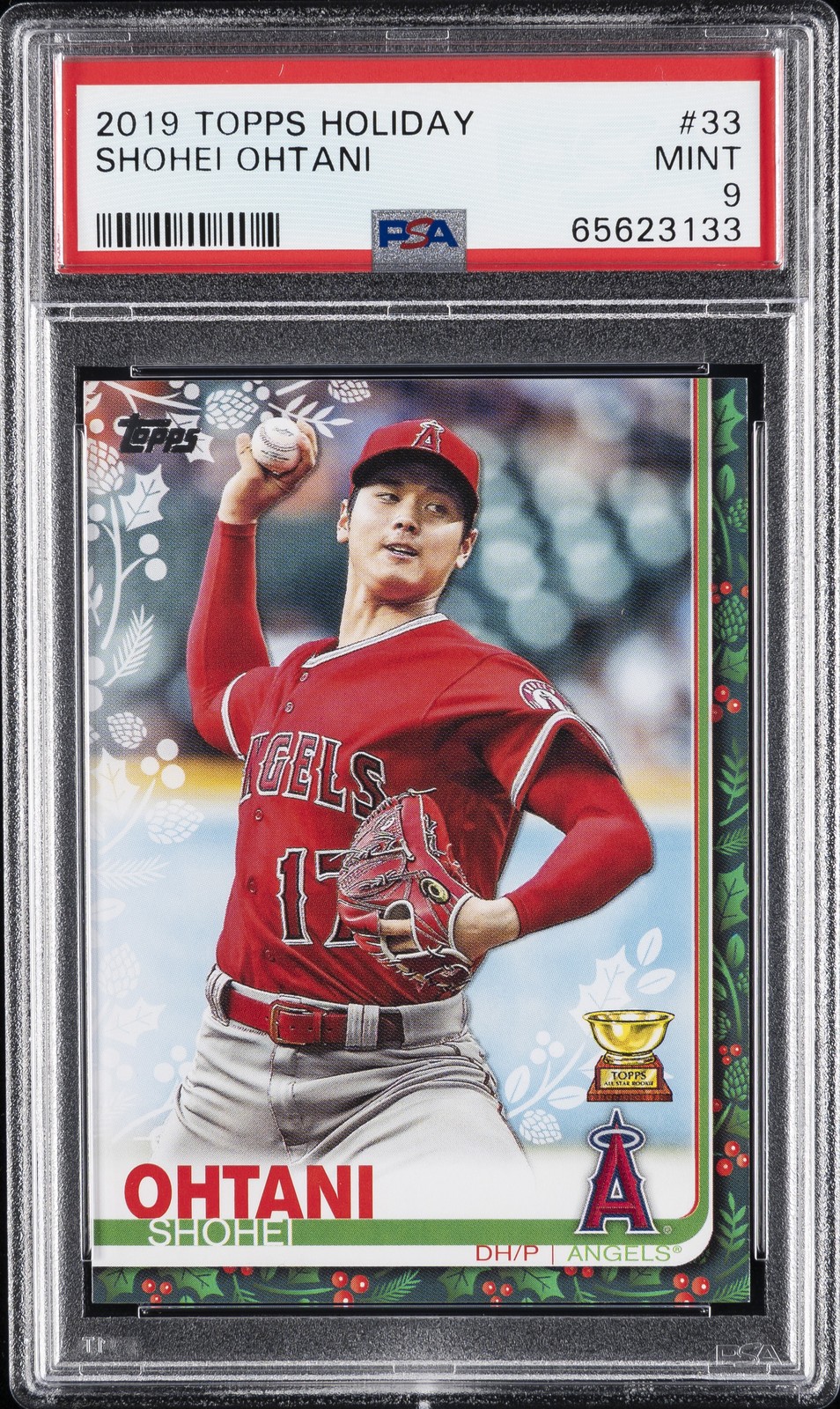 2019 TOPPS HOLIDAY #33 SHOHEI OHTANI PSA 9