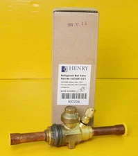 Henry 937204 Refrigerant Ball Valve , 1/2" OD , 48 BAR with Schrader Valve