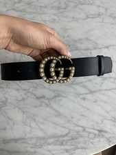 Gucci Pearl Belt Black