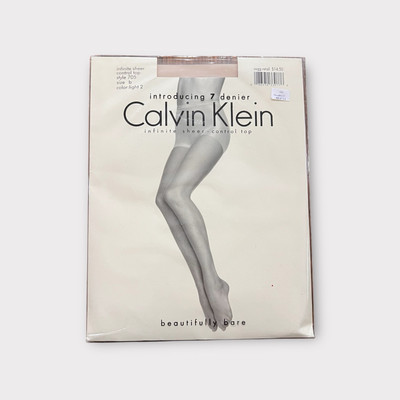 CALVIN KLEIN pantyhose Infinite Sheer to Waist 705  Sz B Color Light 2