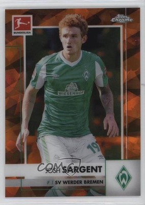 2020-21 Topps Chrome Bundesliga Sapphire Orange 31/125 Josh Sargent #23 04ae