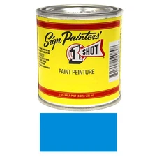 1/2 Pint 1 Shot 153L PROCESS BLUE Paint Lettering Enamel Pinstriping One Shot