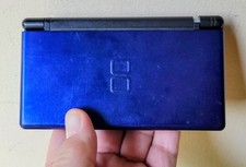 Nintendo DS Lite Handheld Console Cobalt Blue WORKS - TESTED - HINGE DAMAGE