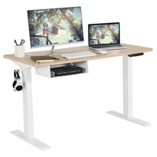 Electric 48" Standing Desk Height Adjustable w/ Control Panel USB Port Natural