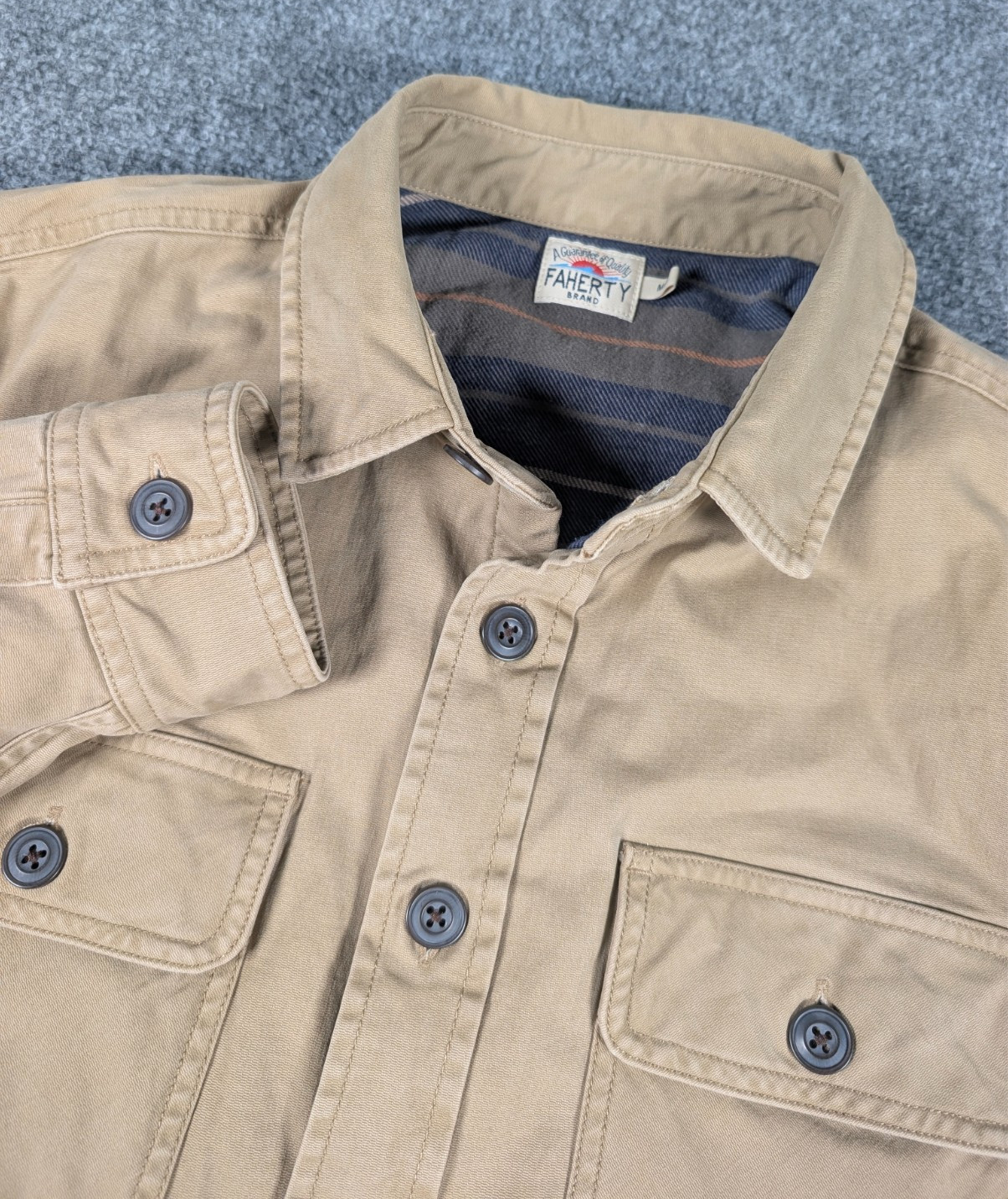 Faherty Stretch Blanked LIned CPO Jacket Mens Med… - image 1